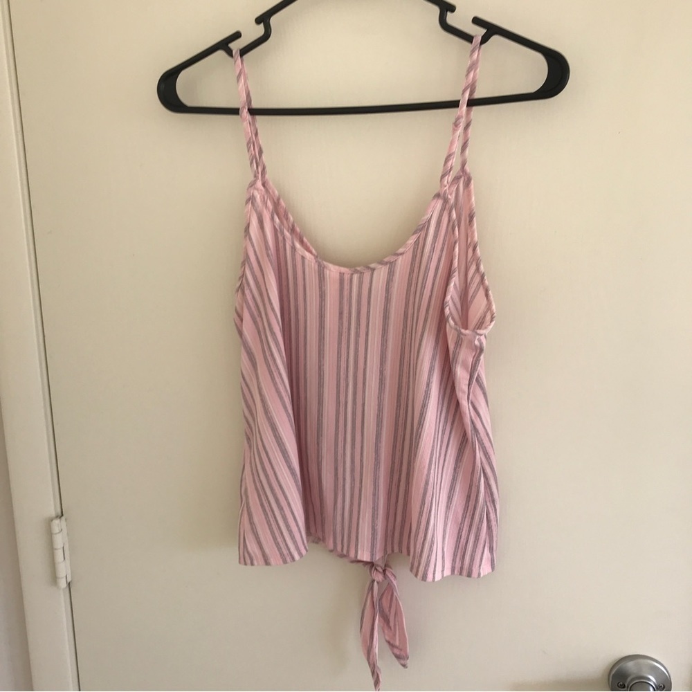 3/$15 *New* secret treasures pink stripe pajama top - Picture 2 of 8